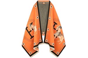 EXTREE Scarfs for Women Pashmina Silky Shawl Wrap for Evening Dressing Blanket Open Front Poncho Cape