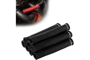 EKUWU 8PCS Spark Plug Wire Heat Shield, 2500°F Spark Plug Heat Shield Sleeve, Compatible with SBC BBC 350 454 Engines, 6 Inch