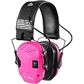 PYBBO Shooting Ear Protection with Gel Ear Pads, NRR 23dB Active Noise Reduction & 3X Sound Amplification Gun Range Earmuffs