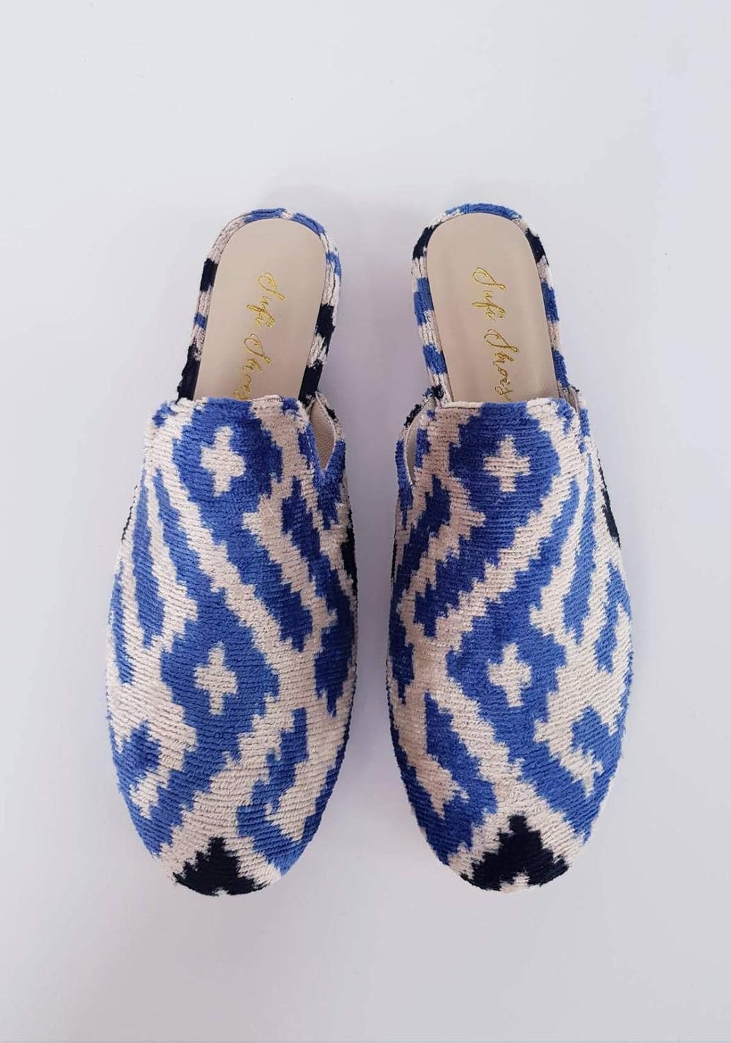 slipper shoes amazon on Amazon Com Ikat Silk Velvet Women Mules Shoes Euro Size 41 Handmade
