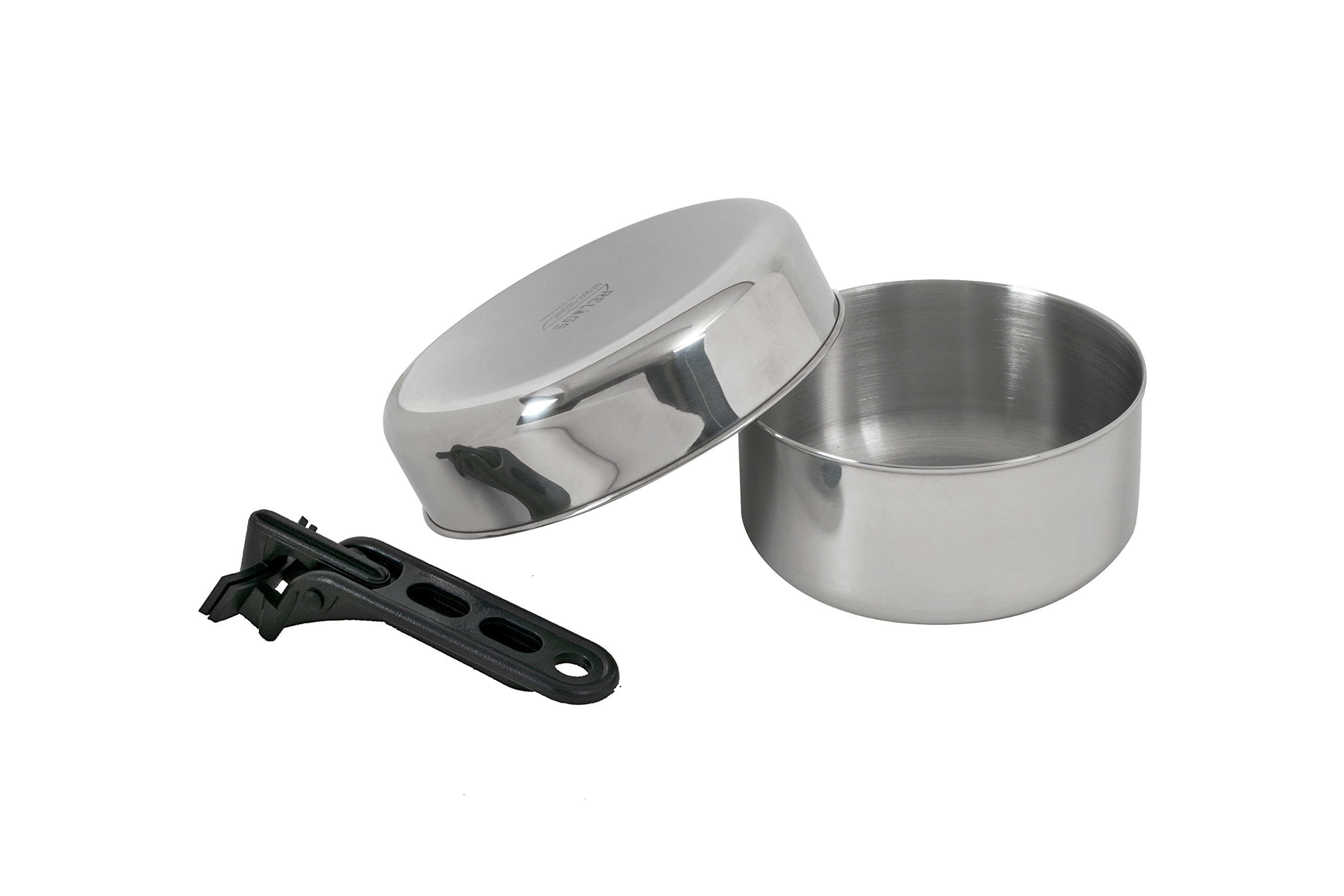 BasicNature Biwak Cooking Set Grey, Black 1.4 L
