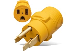 MECMO Nema 14-50P to 6-50R Welder Compact Adapter Cord, 50 Amp 4 Prong RV Generator Male Plug to 3 Prong Welder Outlet for Welder Welding Generator, Heavy Duty 14-50 Male to 6-50 Female Power Adapter