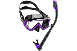 Cressi Panoramic Wide View Mask & Dry Snorkel Kit for Snorkeling, Scuba Diving - Pano 3 & Supernova Dry: Designed in Italy