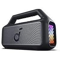 soundcore Boom 2 Outdoor Speaker, 80W, Subwoofer, BassUp 2.0, 24H Playtime, IPX7 Waterproof, Floatable, RGB Lights, USB-C, Cu