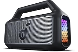 soundcore Boom 2 Outdoor Speaker, 80W, Subwoofer, BassUp 2.0, 24H Playtime, IPX7 Waterproof, Floatable, RGB Lights, USB-C, Cu
