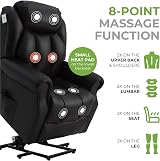 Elite Care Hainworth Leather Dual Motor Recliner Chair with Heat & Massage view 6