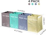BOMEI PACK 4 Reusable Recycling Bags with Handles, Waterproof, Heavy Duty view 3