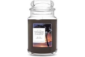 Yankee Candle Black Coconut, Scented Candle, 22oz Large Jar with up to 150 Hour Burn Time, Giftable