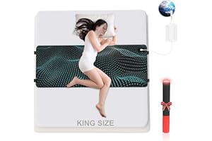 SAHANULA Grounding Mat for Bed - Earth Grounding Mats, PU Leather Grounded Pad for Improve Sleep, Relaxation, Balanced Energy, Conductive Grounding Mattress Pad with Adjustable Straps (King 27 * 78 in)