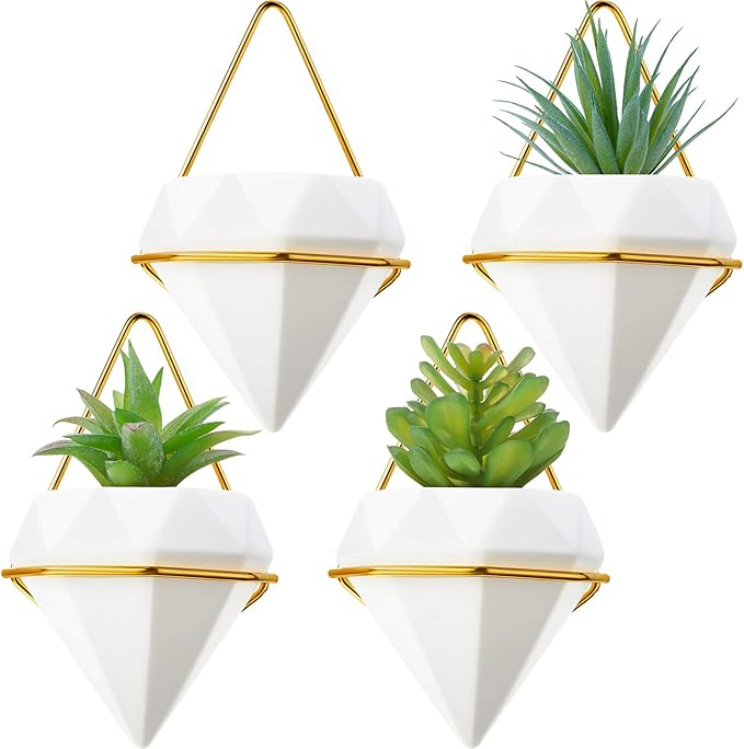 Boao Geometric Wall Hanging Planter Imitate Diamond Wall