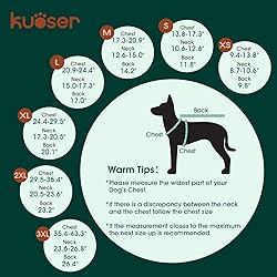 Kuoser Warm Dog Coat, Waterproof Dog Jacket for