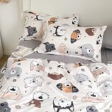 Loussiesd Reversible Duvet Cover Set Double Pug Husky Corgi Bedding view 3