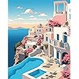 Paint by Numbers Kit for Adults Beginner, DIY Seaside Landscape Adult Paint by Number Kits on Canvas without Frame, Abstract Seascape Acrylic Oil Paint by Numbers for Home Decor Gift 16” W x 20”L