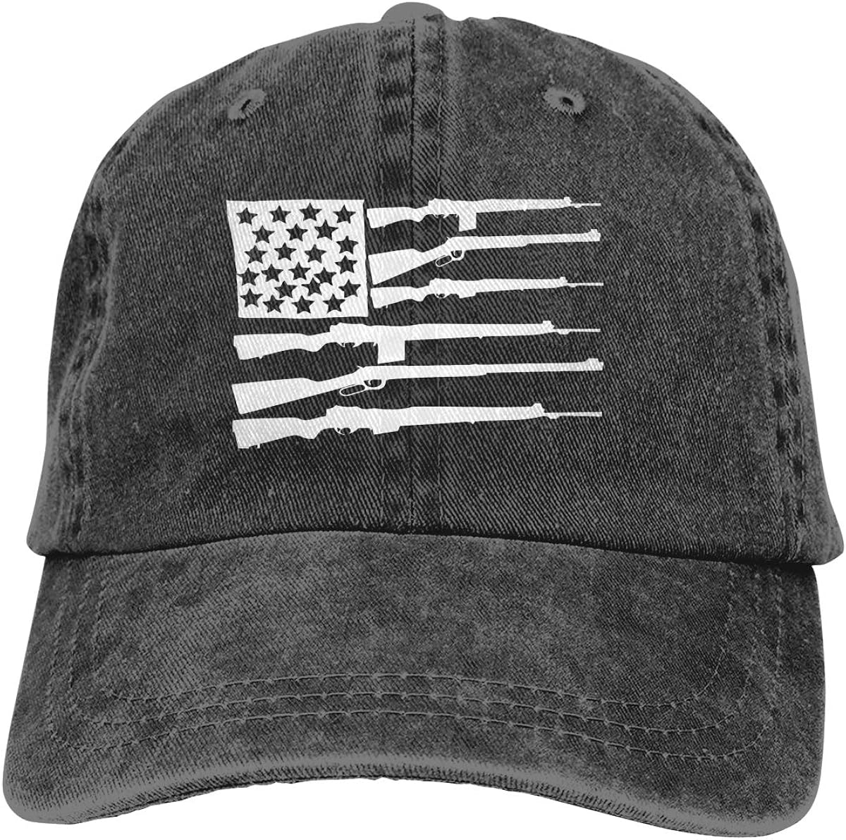 American Us USA Guns and Bullets Flag Soft Casquette Cap Vintage