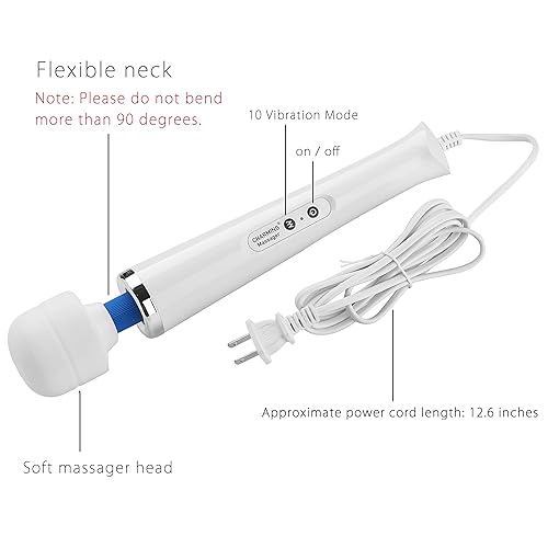 CHARMING 10 Speeds Wired Powerful Handheld Back Massager with Strong  Vibration, Personal Therapy Massager for Sports Recovery, Muscle Aches,  Full Body Pain (White) in Dubai - UAE | Whizz Handheld Massagers