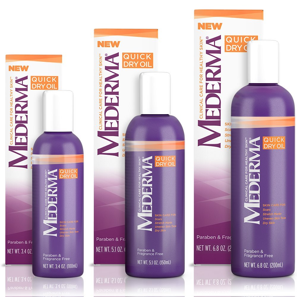 Mederma Quick Dry Oil - for scars, stretch marks, uneven skin tone and dry skin - #1 scar care brand - fragrance-free, paraben-free - 5.1 ounce : Beauty