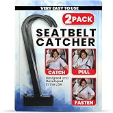 Gearu Seat Belt Grabber, Seatbelt Reacher for Elderly, 9-Inch, Black 2-Pack | No-installation hook-and-pull use, brings the existing belt within arm's reach, for sedans, SUVs and trucks, compact to store