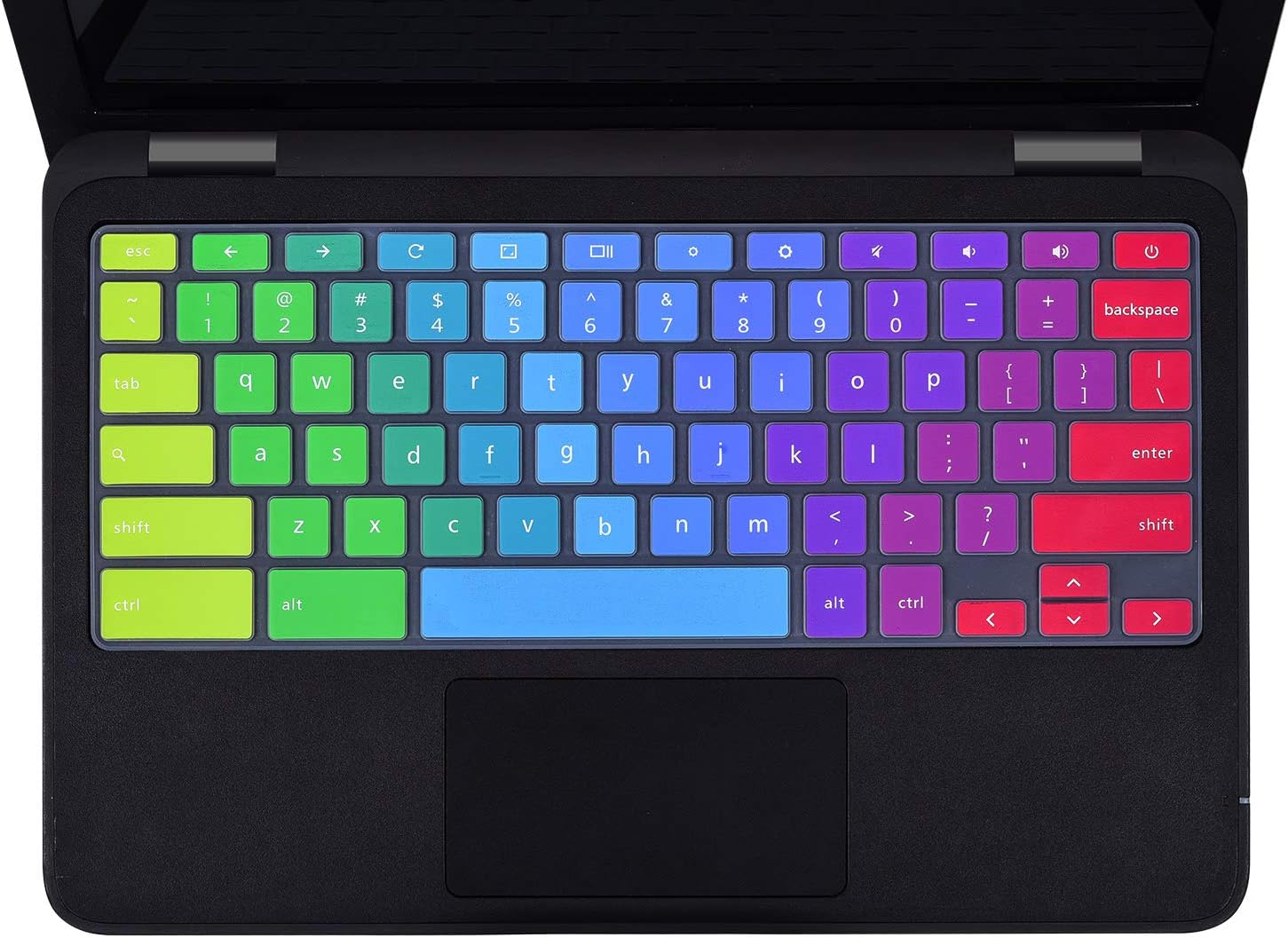 Keyboard Cover Skins Compatible with 11.6" Dell Chromebook 11 3120 3180 3181 3189 5190 & Dell 11.6" Chromebook C3181 & 13.3" Dell Chromebook 3380(Rainbow)