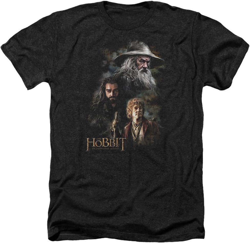 The Hobbit Movie Painting Bilbo Thorin Adult Heather T-Shirt Tee