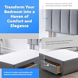 ComfoRest 3FT Single Divan Bed with Drawers Silver Headboard UK Made view 5