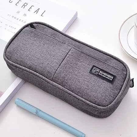 Amazon Nanada ペンケース 大容量 おしゃれ かわいい 軽量 筆箱 男の子 女の子 C5772 グレー ペンケース 文房具 オフィス用品