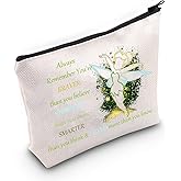LEVLO Fairy Tale Cosmetic Make Up Bag Pixie Fans Inspired Gift You Are Braver Stronger Smarter Than You Think Makeup Zipper Pouch Bag For Women Girls