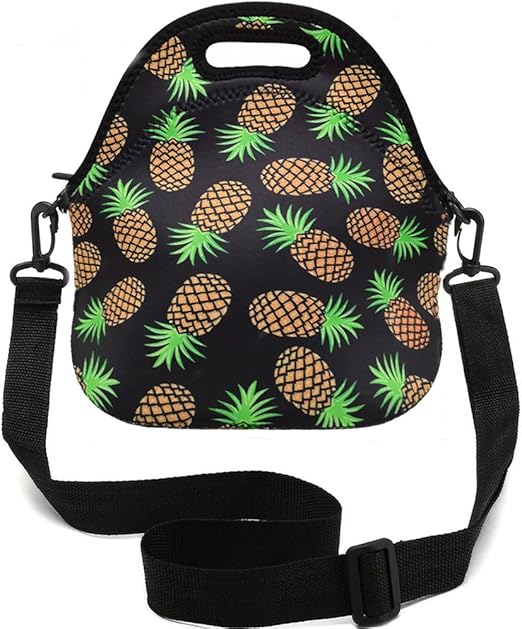 pineapple insulated lunch bag