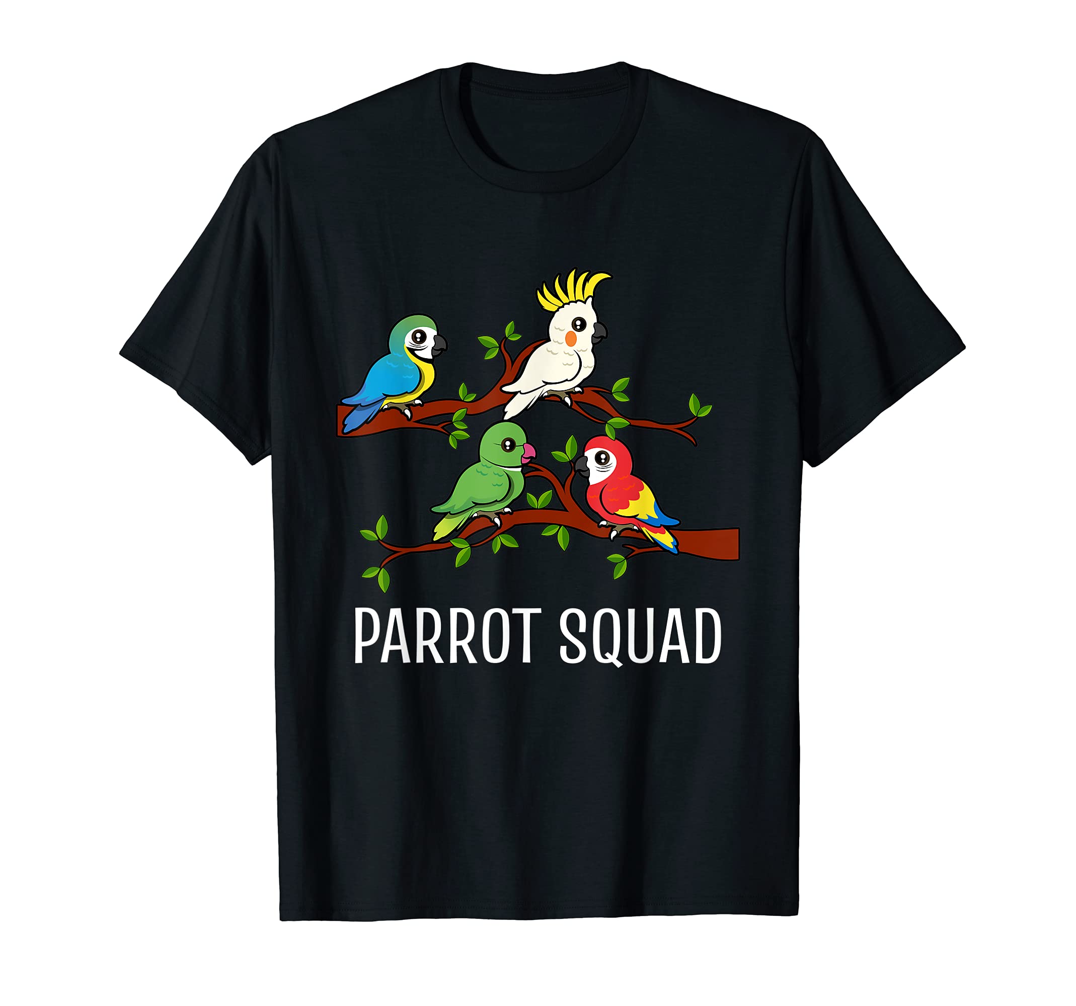 Parrot Squad Funny Birds on Tree T-Shirt