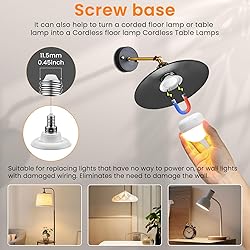 SCOPOW 2Packs E12 Rechargeable Light Bulbs with