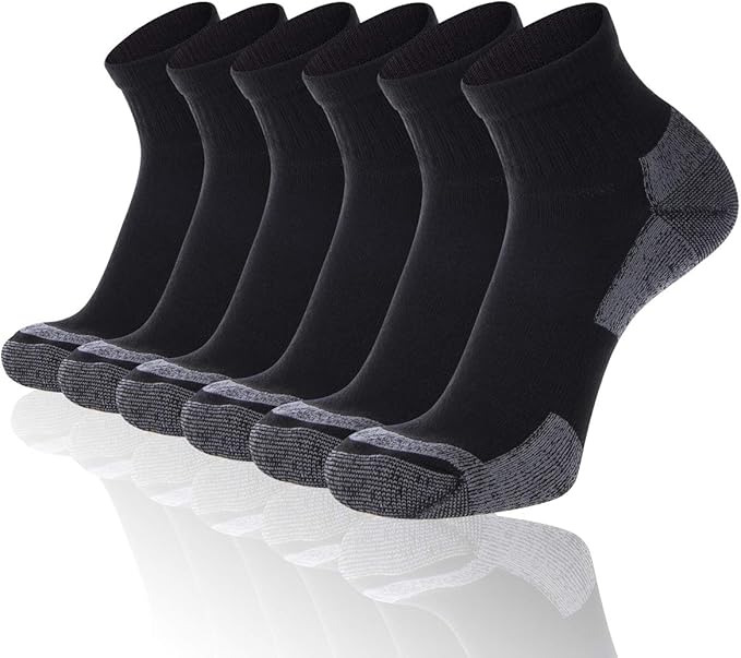 Heren kleding Mens Quarter Trainer Socks Thick Cushioned Padded Sole
