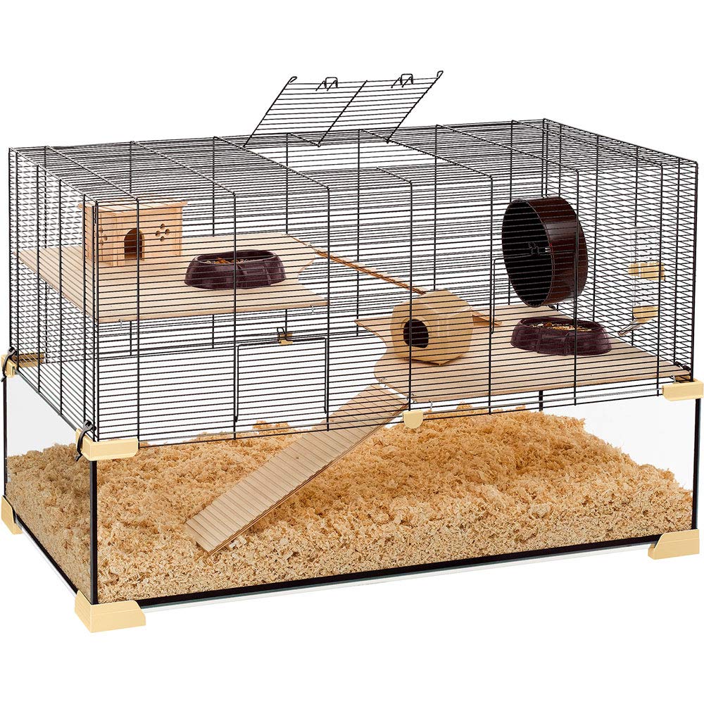 ferplast black hamster cage
