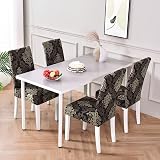 HZDHCLH Chair Covers Slipcovers 4 PCS Baroque Stretch Removable Washable view 4