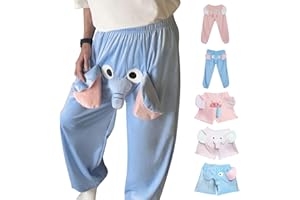 GENERIC Mens Pajama Pants,Funny Elephant Shorts,Cute and Novelty Womens Pajama Bottoms Couple Loose Home Casual Pajama Shorts