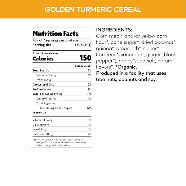 NATURES PATH, CEREAL GOLDEN TURMERIC, 10.6 OUNCE