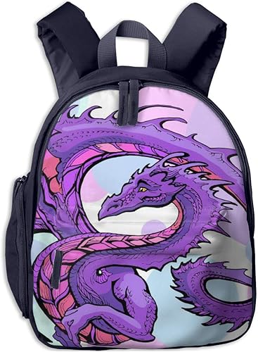 Amazon キッズ リュック リュックサック バックパック 紫の翼神竜 小サイズ ジュニア通学 バッグ 通園 遠足 デイバッグ 軽量 ポリエステル 撥水加工 保育園 ポケ研究所 リュックサック