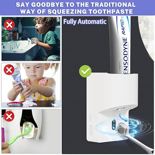 Toothpaste Sensor Toothpaste Squeezer Automatic Toothpaste Dispenser Wall Mount - Sensor ...