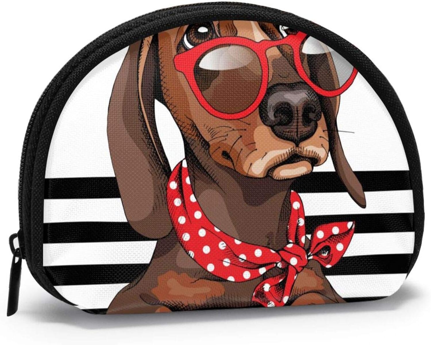 Dachshund Dog Wallet Women And Girls Slim Mini Size Zipper