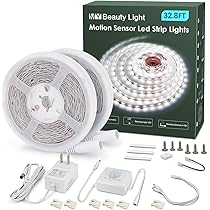 16.4ft Motion Sensor Step Light Strip - 5V USB, Dimmer & Timer, For Stairs, Bedrooms, Hallways