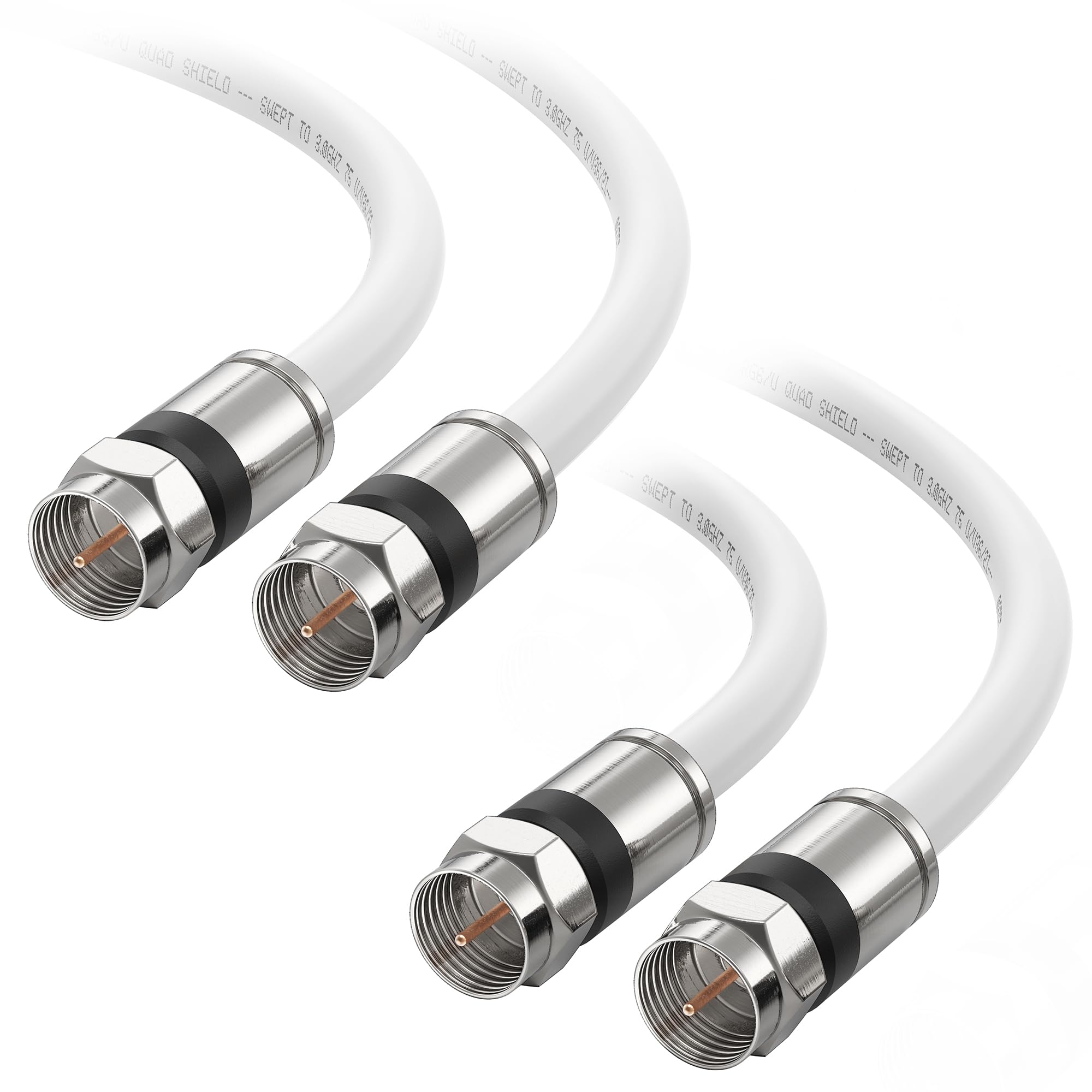 Cable Matters 2-Pack RG6 Coaxial Cable - 25ft, [CL2