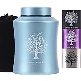 Tree of Life Urns for Human Ashes - Cremation Urns Adult for Funeral, Burial or Home - Decorative Urn for Ashes Male Female (160 Cubic inches, Blue(Tree))