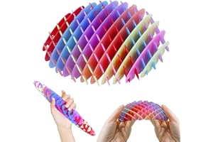 OYEFTP Fidget Worm Toy, Worm Big Fidget Toys Adults and Teens, Funny Stretchy Sensory Stress Toy, Fidget Sensory Squeeze Toys, Relieves Stress and Anxiety Finger Toys for Teens with Autism ADHD-Rainbow