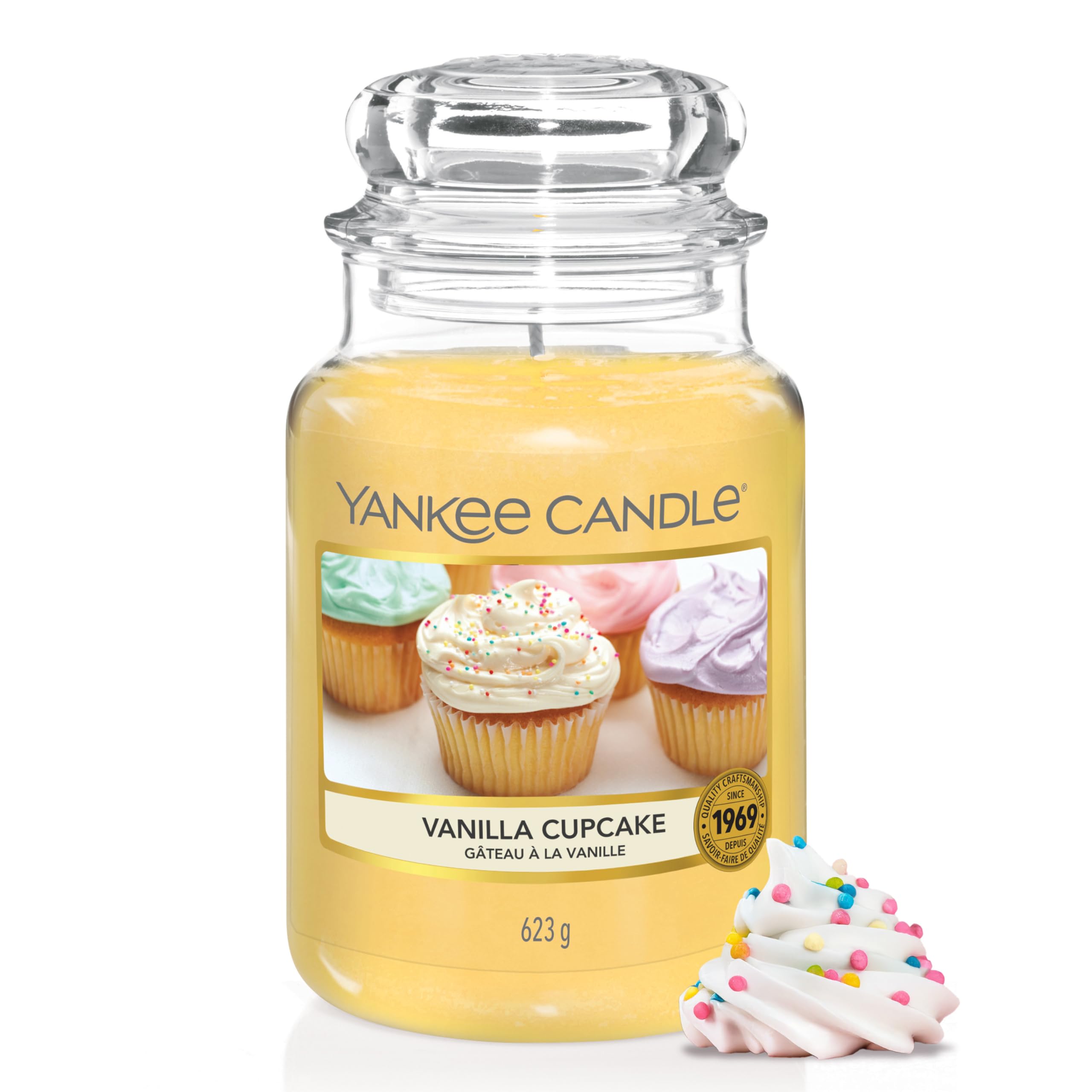 Yankee Candle Scented Candle | Vanilla Cupcake Large Jar | Long Burning Candles: up to 150 Hours | Perfect Gifts for Women