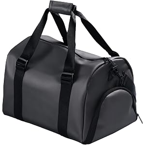 Movrock Gym Duffel Bag with Shoe Compartment, Water Resistant Travel Bag | Minimalist duffel with shoe compartment, PU-coated