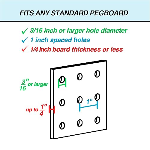 4-Piece Black Pegboard Basket Set - Square Wire Shelves For Garage Tool Organization