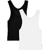Hanes Women's Originals Comfywear Rib Crop Cotton Tank Top (2-Pack)