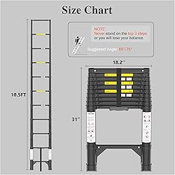 10.5 FT Telescoping Extension Ladder
