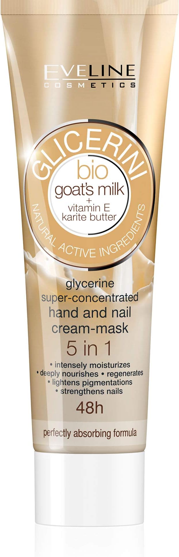 Eveline Glycerine 5 in 1 Hand Cream Mask Goat Milk Vitamin E 100ml