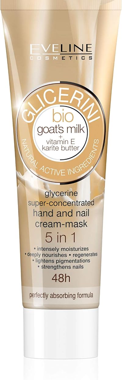 Eveline Glycerine 5 in 1 Hand Cream Mask Goat Milk Vitamin E 100ml
