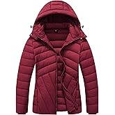 ALPIXIS Women's Lightweight Quilted Down Coat | Windproof, Waterproof, Detachable Hood, Warm for Winter Travel
