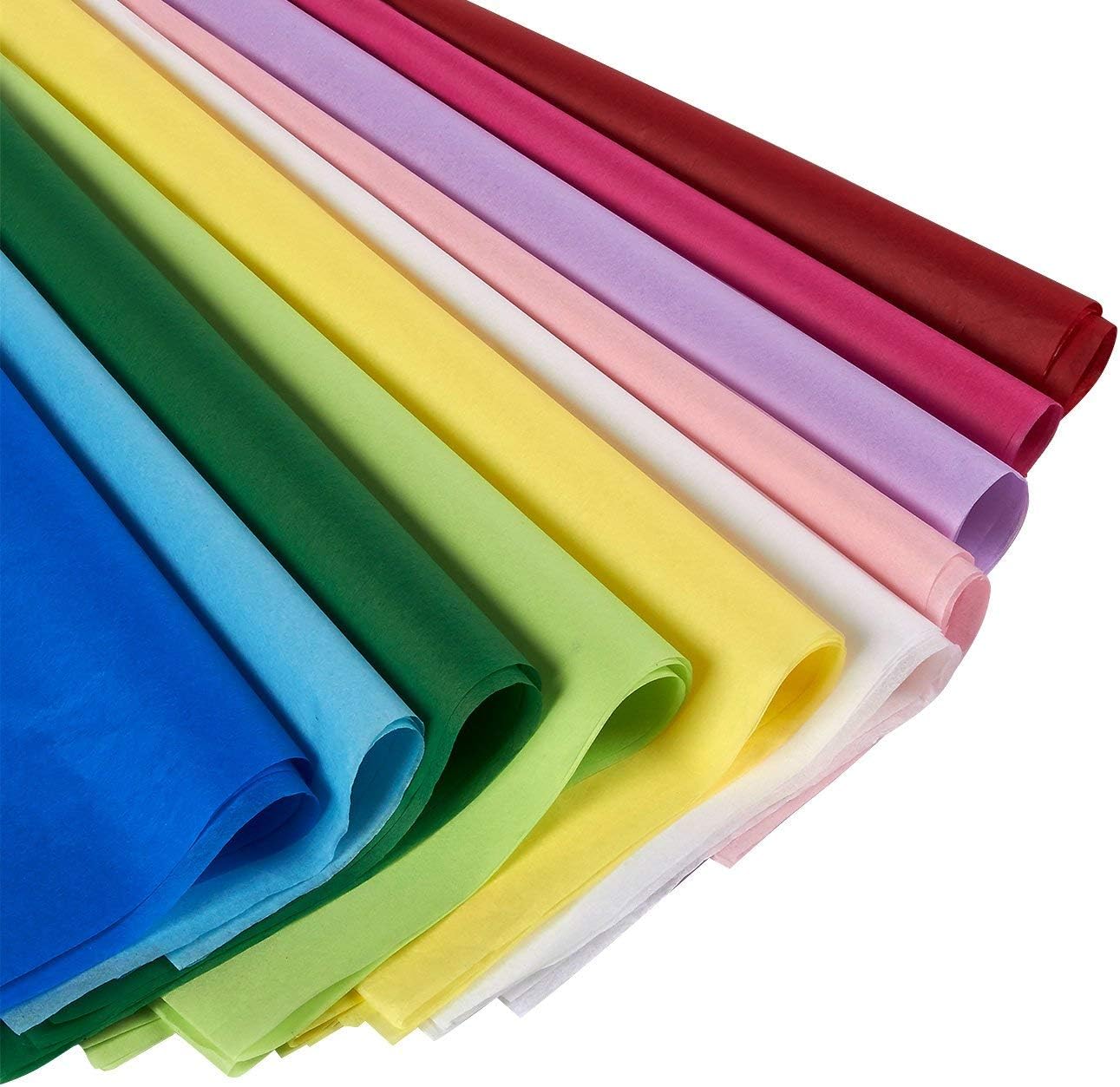 3A Featuretail Mixed Color Tissue Paper for Gift/Flowers Packing 24 Inch x 28 Inch - 50 Sheets